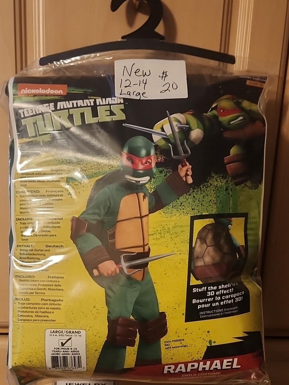 Nickelodeon Raphael Teenage Mutant Ninja Turtles Costume - Green/Red/Brown
